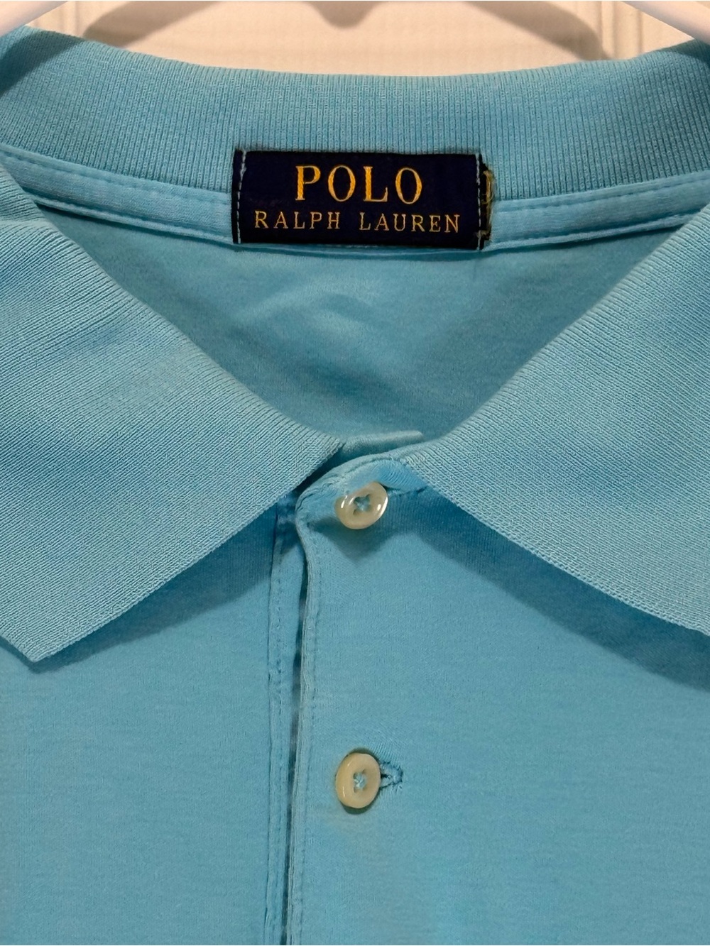 Polo by Ralph Lauren Aqua Blue Cotton Polo Shirt